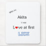 Akita Love at First Lick Mouse Pads