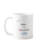 Akita Love at First Lick Coffee Mug
