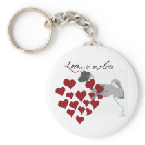 Akita Love Keychain