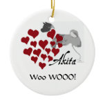 Akita Love Ornament