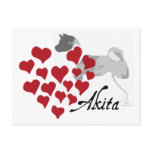 Akita Love Postcard