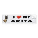 Akita Love Sticker bumper stickers