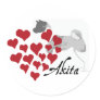 Akita Love Stickers