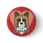Akita Lover buttons