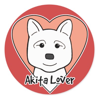 Akita Lover Sticker by dogcartoons