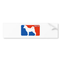 Akita Major League Dog Bumper Sticker
