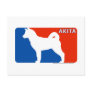 Akita Major League Dog Postcard