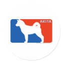Akita Major League Dog Sticker