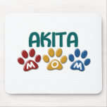 AKITA MOM Paw Print Mouse Pads