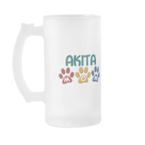 AKITA MOM Paw Print Coffee Mug