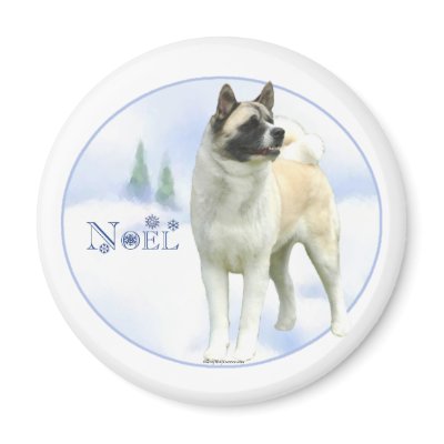 Akita Noel - Magnet by GreyWolfCreation