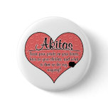 Akita Paw Prints Dog Humour Pins