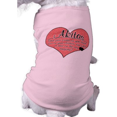 Akita Paw Prints Dog Humour Pet Clothing by thatsalottadogs