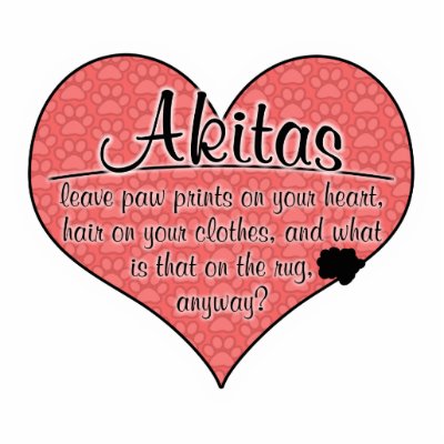 Akita Paw Prints Dog Humour Cut Out by thatsalottadogs