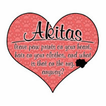 Akita Paw Prints Dog Humour Cut Out