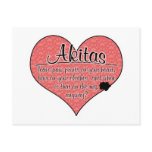 Akita Paw Prints Dog Humour Postcards