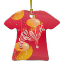 Akita Pink Christmas Ornament