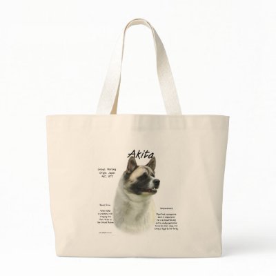 Akita (pinto) History Design Bags by GreyWolfCreation