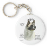 Akita (pinto) History Design keychains