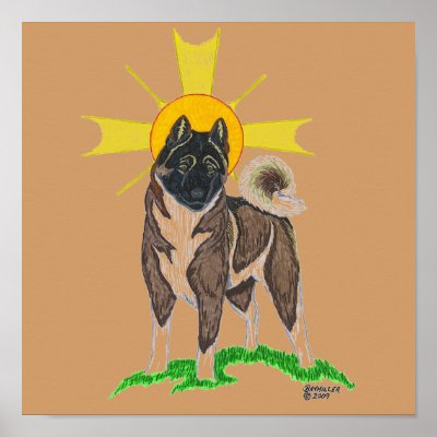 akita poster by hbaymiller
