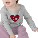 Akita Prefecture Flag Heart T-shirts