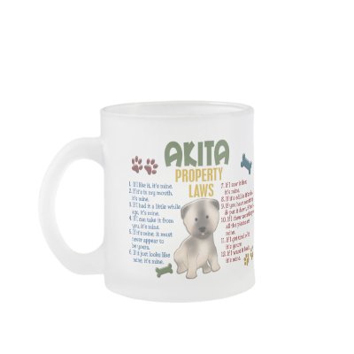Akita Property Laws 4 Coffee Mug by poochloverstuff