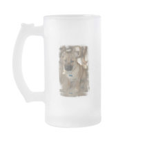 Akita Puppy Frosted Beer Mug