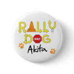 Akita Rally Dog buttons