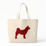 Akita (Red) Tote Bags