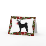 Akita Reindeer Christmas Card