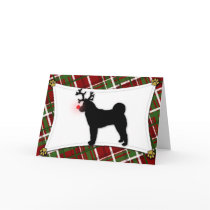 Akita Reindeer Christmas Card