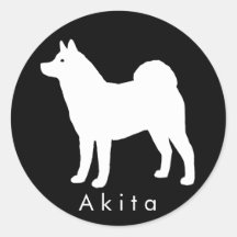Akita Round Sticker