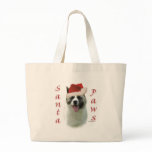Akita Santa Paws Tote Bags
