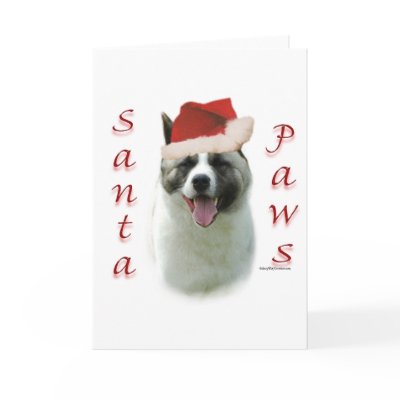Akita Santa Paws by GreyWolfCreation