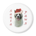 Akita Santa Paws Magnets