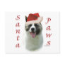 Akita Santa Paws Post Card