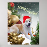 AKITA Season Greetings Print