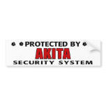 Akita Security System bumper stickers