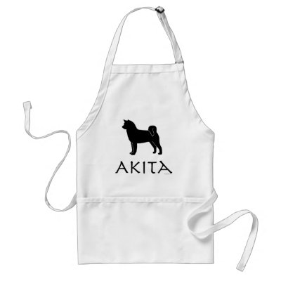 Akita Silhouette Apron by handandpaw
