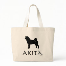 Akita Silhouette Tote Bag