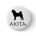 Akita Silhouette buttons