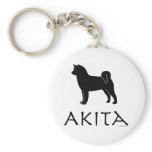 Akita Silhouette keychains