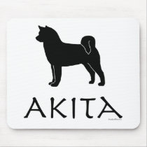 Akita Silhouette Mouse Pad