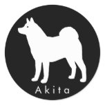 Akita Round Sticker