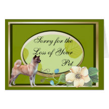 Akita Sympathy or Pet Loss Card