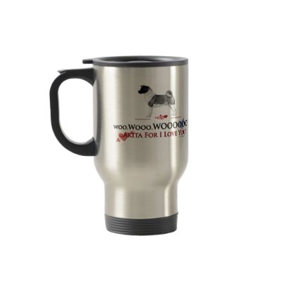 Akita Valentine Stainless Travel Mug by oddFrogg