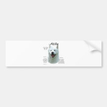 Akita (wht) History Design Bumper Stickers