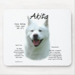 Akita (wht) History Design mousepads