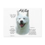Akita (wht) History Design Postcards