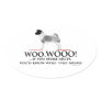 Akita Woo Woo Oval Sticker